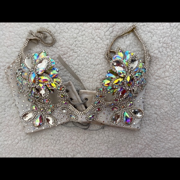 COPY - Rhinestone rave bra - Picture 4 of 4